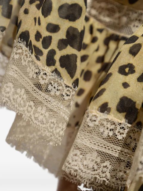 ETRO ruffled leopard-print maxi dress - Brown