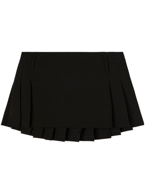 AMBUSH pleated virgin-wool miniskirt - Black - zdjęcie produktu nr 1