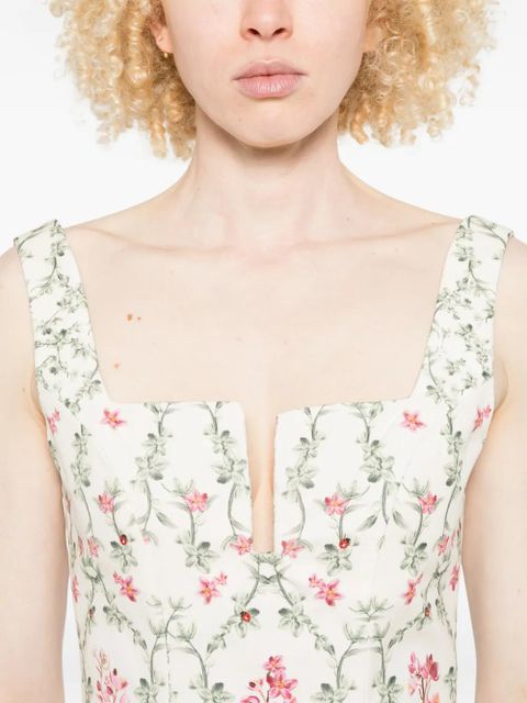 Agua By Agua Bendita floral-print mini dress - Neutrals