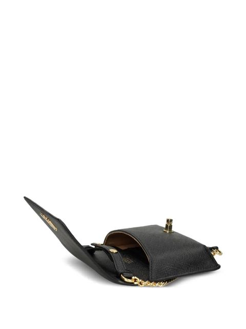 Lauren Ralph Lauren chain-strap leather cross body bag - Black