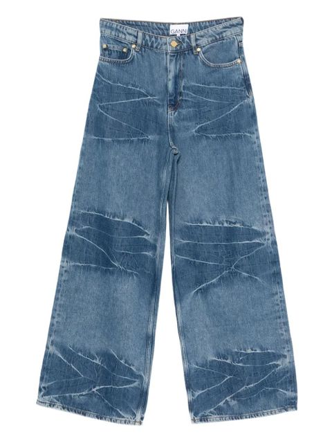 GANNI logo-patch jeans - Blue - zdjęcie produktu nr 1