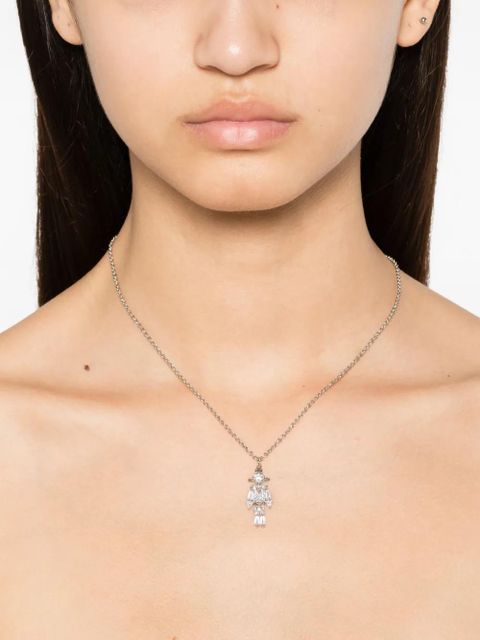 Vivienne Westwood Issa Pendant crystal-embellished necklace - Silver - zdjęcie produktu nr 2