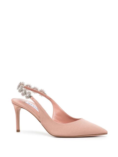 Aquazzura Comet Link 80mm grosgrain pumps - Pink - zdjęcie produktu nr 2