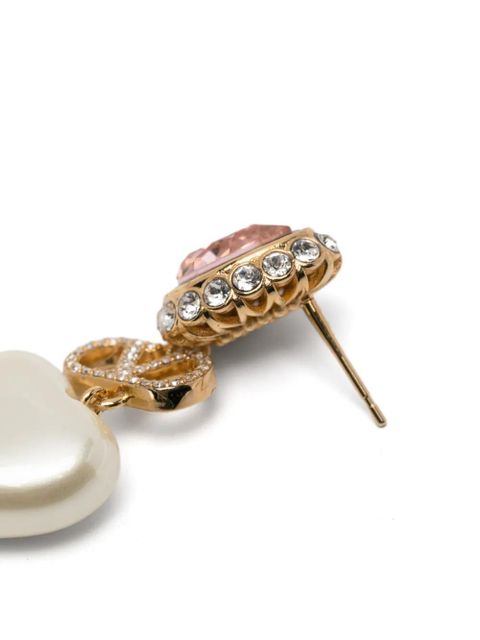 Valentino Garavani heart drop earrings - Gold