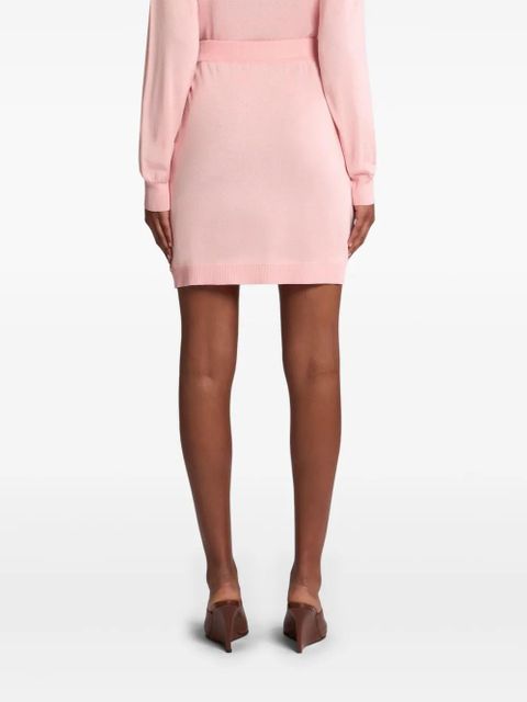 ETRO printed-panel knitted skirt - Pink