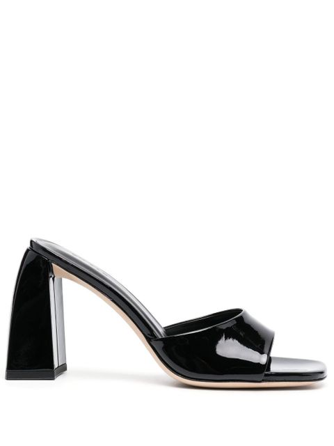 BY FAR 100mm patent-leather sandals - Black - zdjęcie produktu nr 1