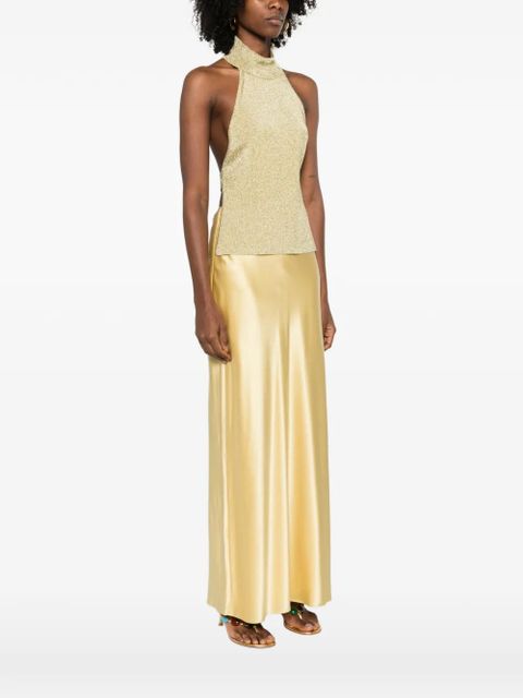 Cult Gaia halter-neck sleeveless top - Gold