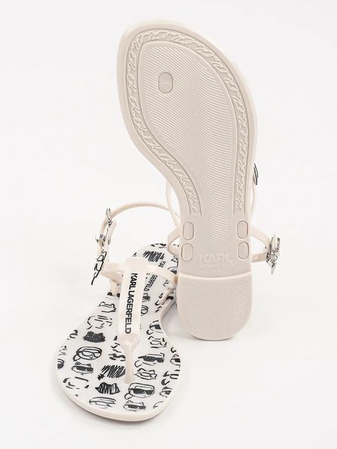 Karl Lagerfeld sandały JELLY NFT damskie kolor beżowy KL80002G