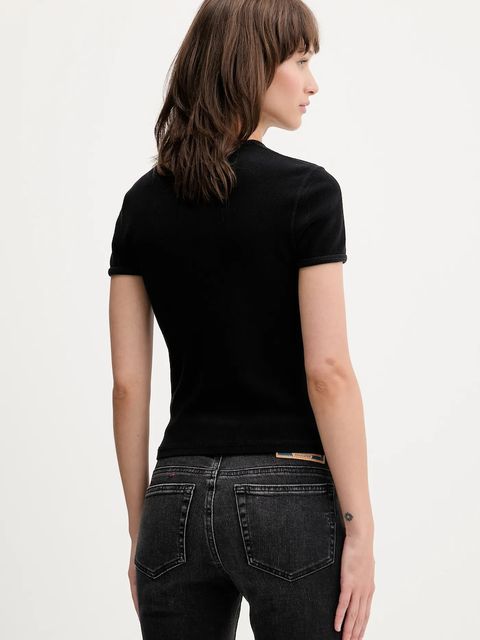 Diesel t-shirt T-ELE-LONG-P2 damski kolor czarny A14231.0WFBM - zdjęcie produktu nr 2