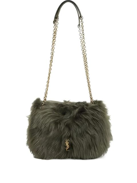 Saint Laurent Jamie shearling shoulder bag - Green - zdjęcie produktu nr 1