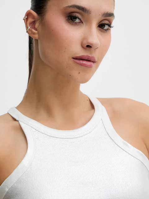 Karl Lagerfeld Jeans top kolor srebrny B1W17052