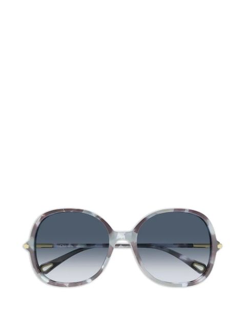 Chloé Eyewear logo-detail sunglasses - Brown - zdjęcie produktu nr 1