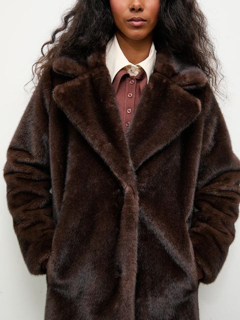 Answear.LAB płaszcz kolor brązowy