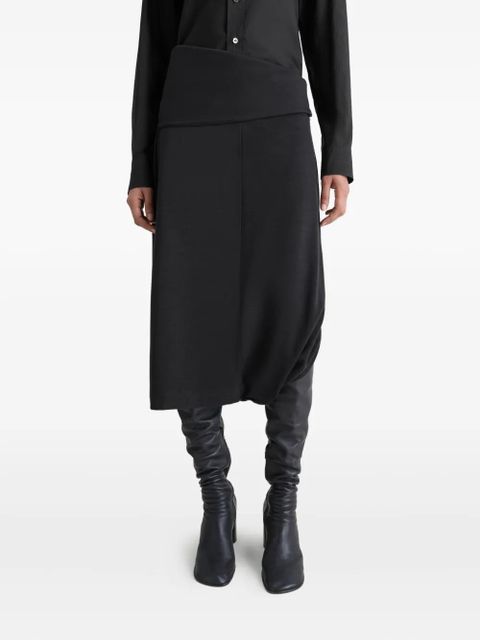 LEMAIRE twisted-hem skirt - Black