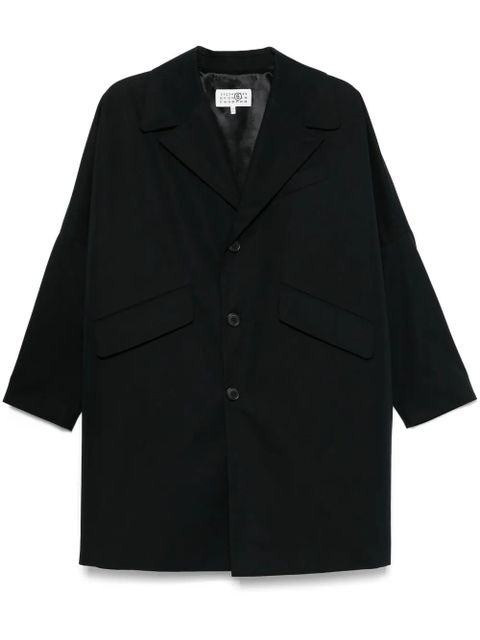 MM6 Maison Margiela cotton coat - Black - zdjęcie produktu nr 1