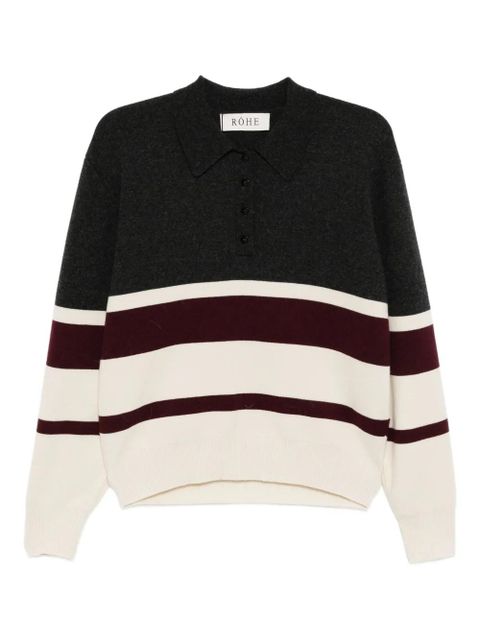 Róhe striped polo top - Grey - zdjęcie produktu nr 1