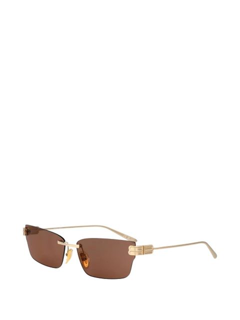 Balenciaga Eyewear rimless rectangle-frame sunglasses - Gold - zdjęcie produktu nr 2