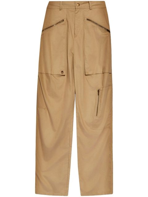 ISABEL MARANT Jolande cotton cargo trousers - Neutrals - zdjęcie produktu nr 1
