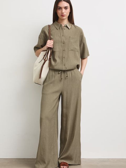 Medicine spodnie wide leg damskie z wiskozą - zdjęcie produktu nr 2