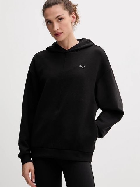 Puma bluza damska kolor czarny z kapturem z nadrukiem 527460 - zdjęcie produktu nr 1