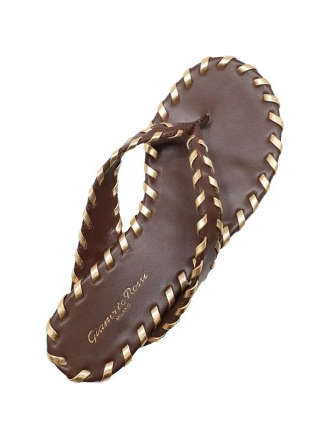 Gianvito Rossi braided leather sandals - Brown