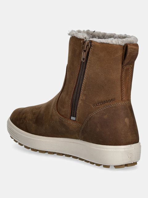 Ecco śniegowce zamszowe Soft 7 Tred Warm kolor brązowy 450753-02034