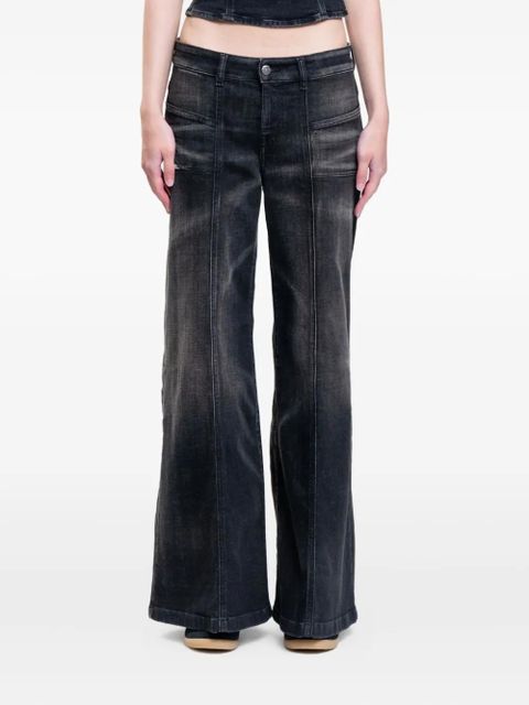 Diesel wide-leg high-waisted jeans - Black - zdjęcie produktu nr 1