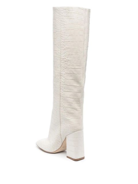 Paris Texas Anja 105mm leather boots - Neutrals