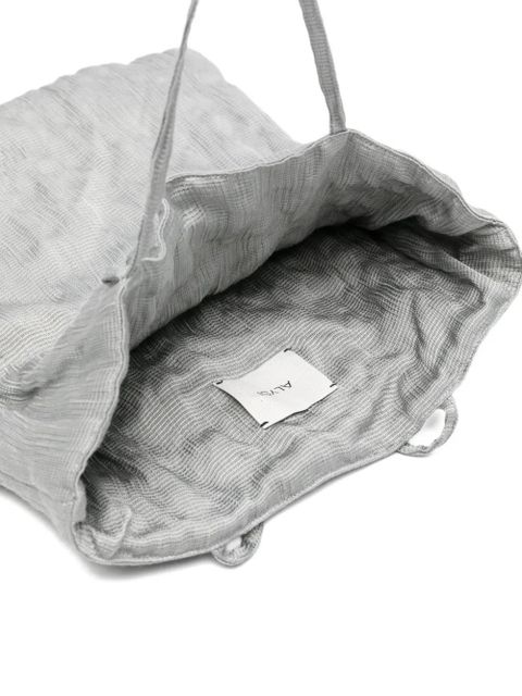 Alysi crinkled-effect tote bag - Grey