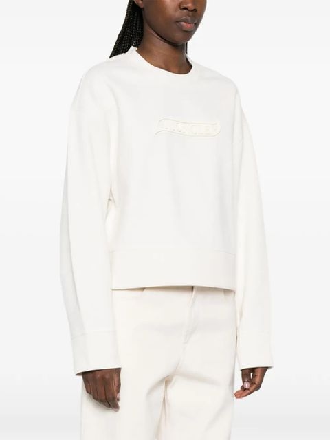 Moncler logo-patch sweatshirt - Neutrals