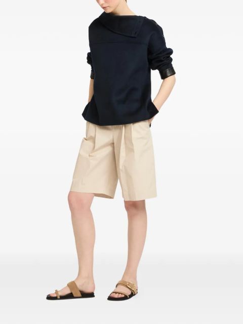 Yves Salomon double-sided asymmetric-neck sweater - Blue - zdjęcie produktu nr 2