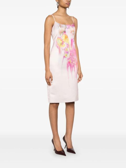 Blumarine floral-print midi dress - Pink