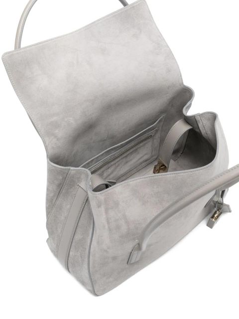 TOM FORD Eclipse padlock suede tote bag - Grey