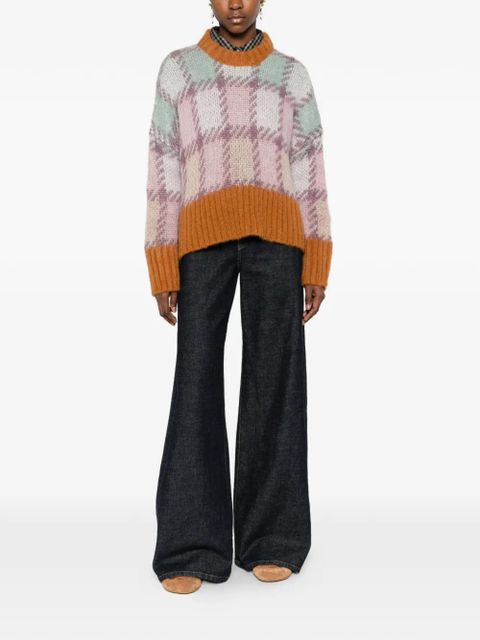 Marni checked long-sleeve sweater - Pink - zdjęcie produktu nr 2