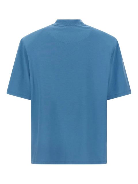 The Attico embroidered crew-neck T-shirt - Blue