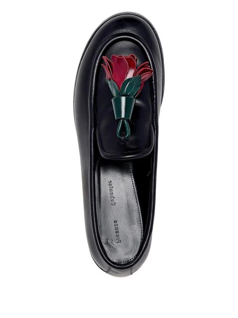 Proenza Schouler flower-embellished loafers - Black - zdjęcie produktu nr 2