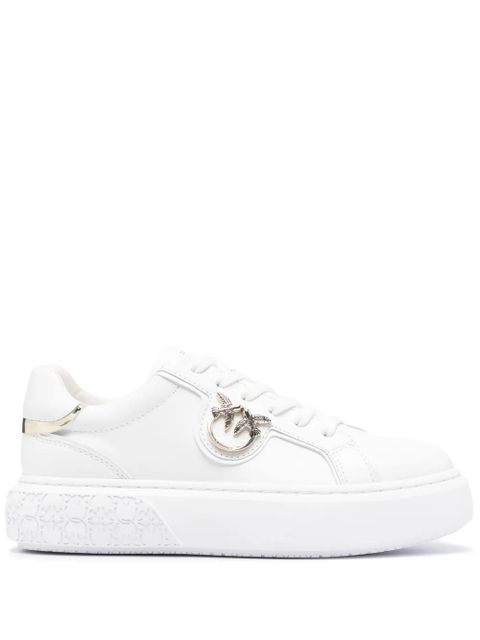PINKO Love Birds leather sneakers - White - zdjęcie produktu nr 1