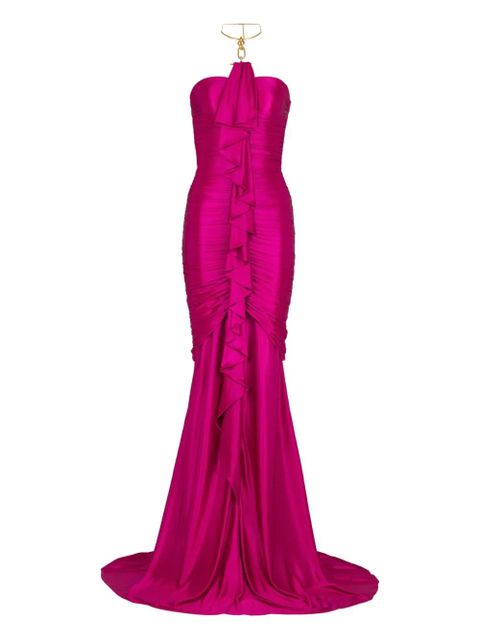 Balmain draped-bustier dress - Pink - zdjęcie produktu nr 1