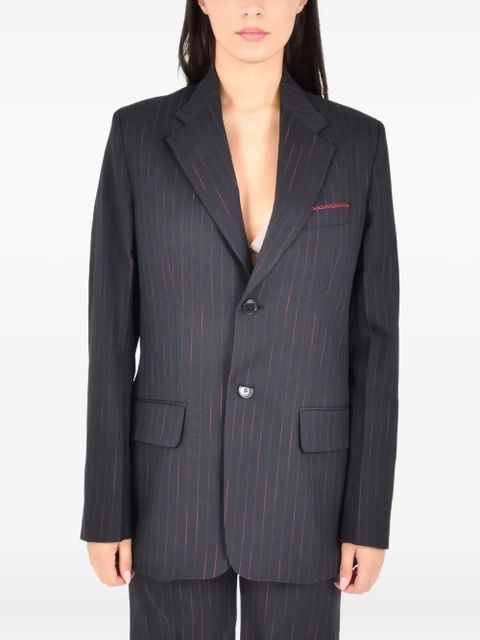 Victoria Beckham single-breasted pinstripe blazer - Blue - zdjęcie produktu nr 1