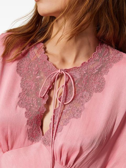 TWINSET short-sleeve maxi dress - Pink