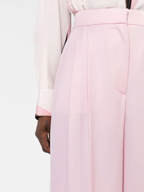 Alexander McQueen pleated high-waisted trousers - Pink