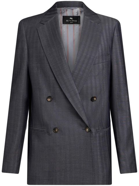ETRO wool double-breasted jacket - Grey - zdjęcie produktu nr 1