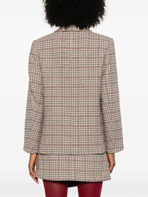 GANNI checked blazer - Neutrals
