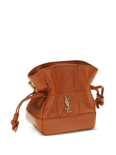 Saint Laurent mini Jamie leather clutch bag - Brown