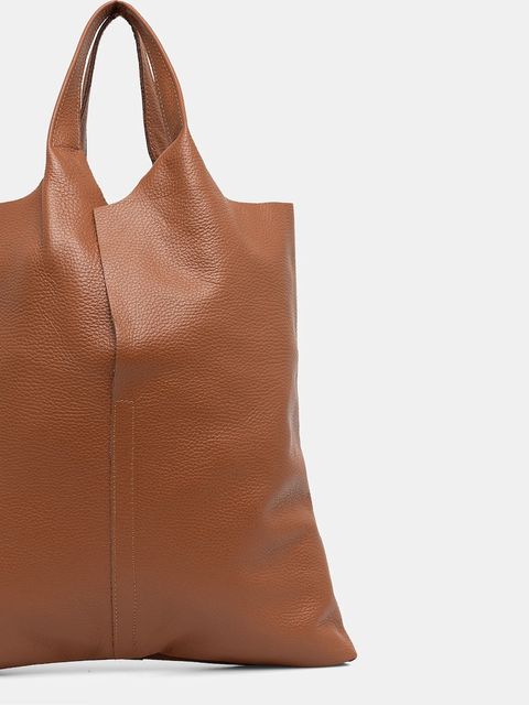 Answear.LAB torebka skórzana kolor brązowy