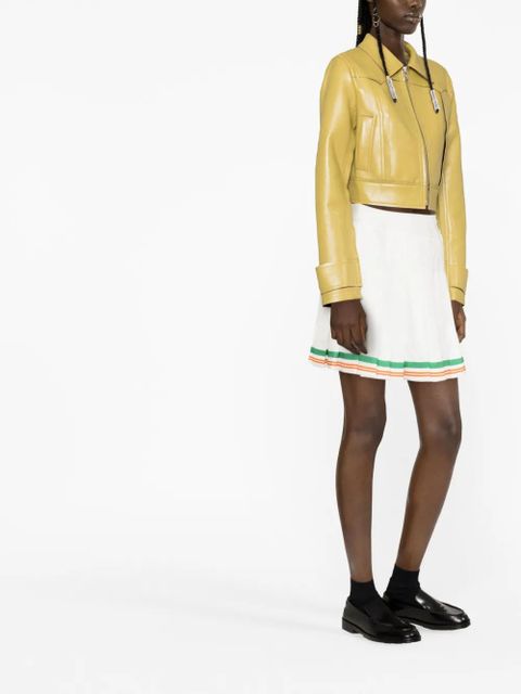 Casablanca high-waisted A-line skirt - White