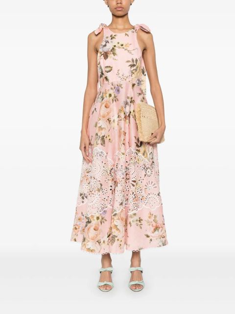 ZIMMERMANN Acacia Broderie midi dress - Pink