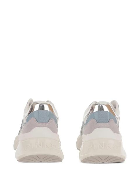 PINKO logo-detail leather sneakers - White