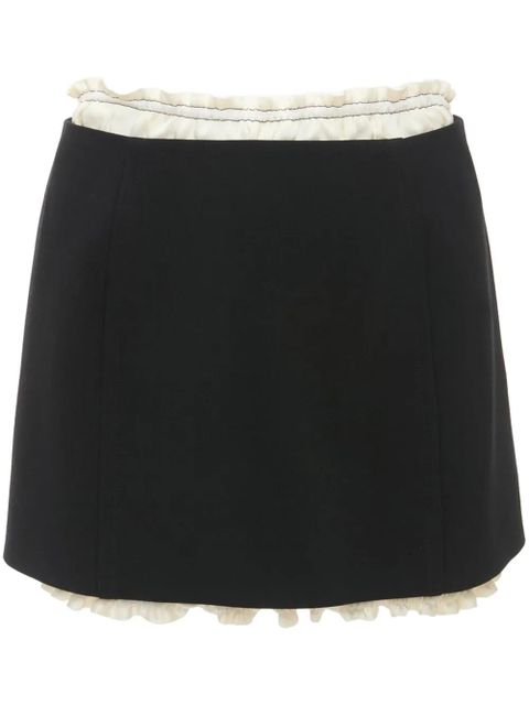 Victoria Beckham ruched-detail mini skirt - Black - zdjęcie produktu nr 1