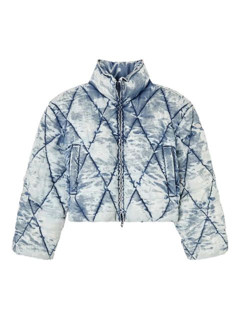 Diesel quilted acid-wash puffer jacket - Blue - zdjęcie produktu nr 1